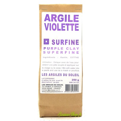 Argile violette - Surfine - Les Argiles du Soleil