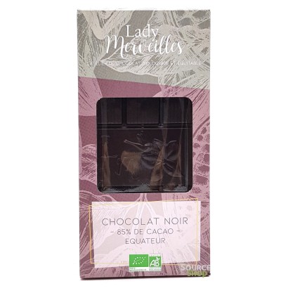 Chocolat noir BIO 85% - Artisanal & Français - Lady Merveilles