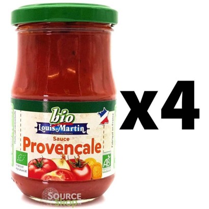 Lot de 4 sauces tomate Provençale BIO - 190g - Louis Martin