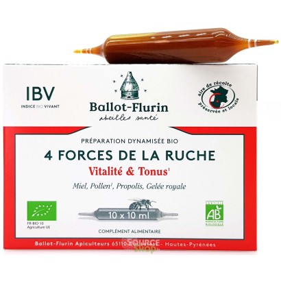 Ampoules BIO Vitalité & Tonus - 4 forces de la ruche - Ballot Flurin