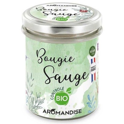 Bougie sauge bio - vegan & naturelle - Aromandise